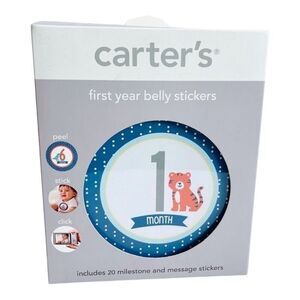 New Carters Baby Boys The First Year Monthly Milestone Photo Op Belly Stickers